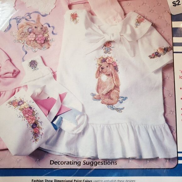 Fashion Show Originals Full On Iron On Transfer Design Bunnies Easter Lot of 3 - Picture 6 of 9